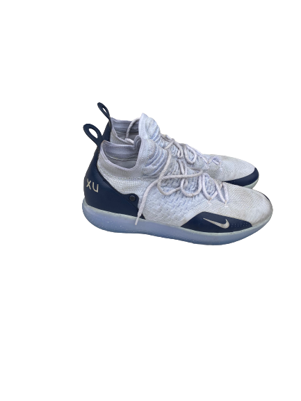 Zach Hankins Xavier Basketball 2018-2019 Practice Worn Player Exclusive Shoes (Size 17) - Photo Matched