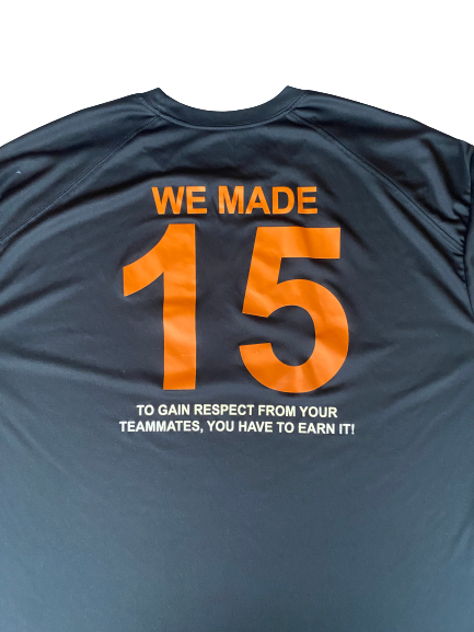 Christian Darrisaw Virginia Tech Football Team Issued Long Sleeve Workout Shirt (Size 3XL)