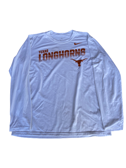 Kai Jarmon Texas Football Team Issued Long Sleeve Workout Shirt (Size L)