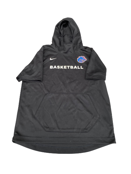 Justinian Jessup Boise State Basketball Short Sleeve Hoodie (Size XL)