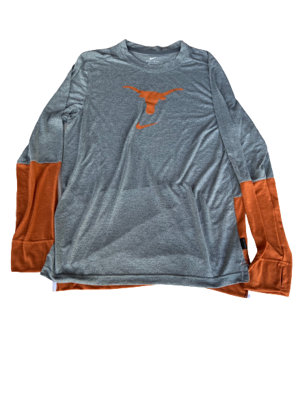 Kai Jarmon Texas Football Team Issued Long Sleeve Workout Shirt (Size L)