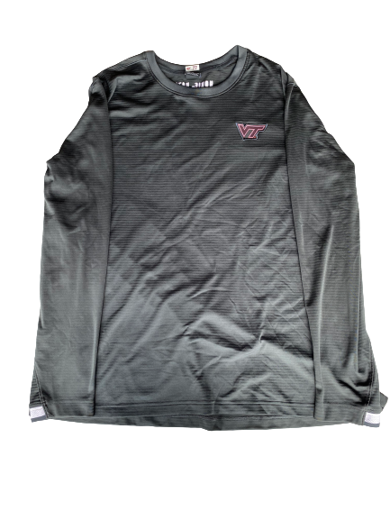 Christian Darrisaw Virginia Tech Football Team Issued Crew Neck Pullover WITH PLAYER TAG (Size 3XL)