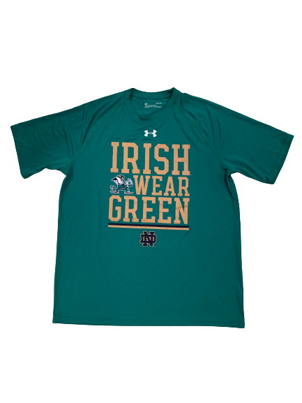 John Mahoney Notre Dame Football Team Issued Workout Shirt (Size L)