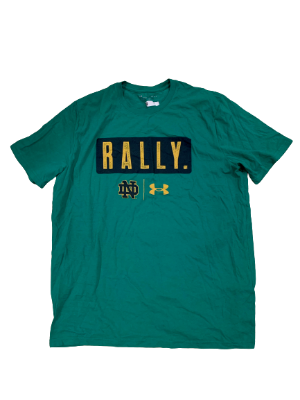 John Mahoney Notre Dame Football Team Issued "Rally" T-Shirt (Size L)