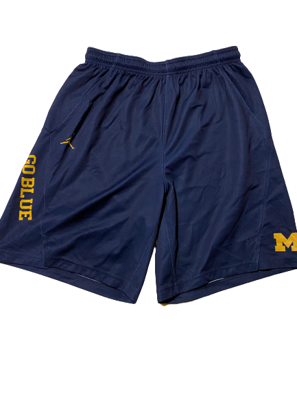 Charles Matthews Michigan Basketball Team Issued Practice Shorts (Size M)