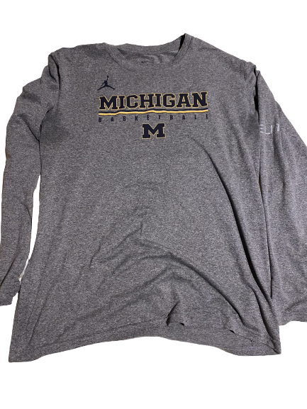 Charles Matthews Michigan Basketball Team Issued Long Sleeve Shirt (Size L)