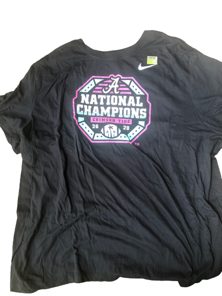Dallas Warmack Alabama Football 2020 National Champions T-Shirt (Size XXXL)