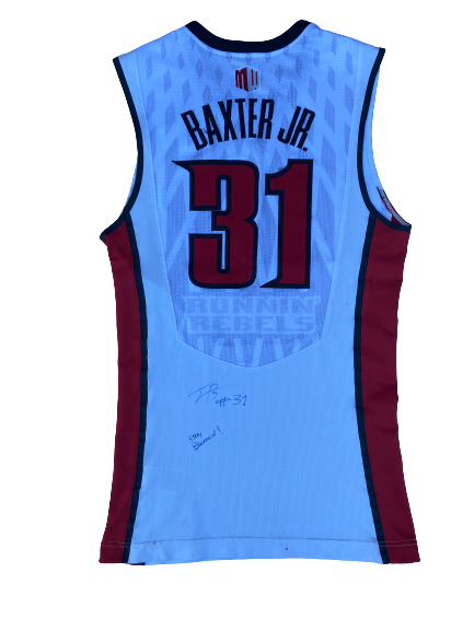 Troy Baxter Jr. UNLV Basketball 2016-2017 SIGNED Game Worn Jersey (Size 44)