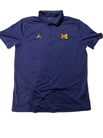 Charles Matthews Michigan Team Issued Jordan Polo (Size L)