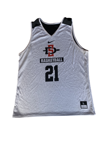 Malik Pope San Diego State Basketball Reversible Practice Jersey (Size L)