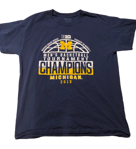 Charles Matthews Michigan 2018 Big Ten Champions T-Shirt (Size M)