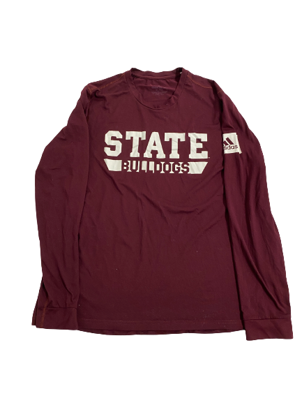 Colby Cox Mississippi State Football Team-Issued Long Sleeve Shirt (Size XL)