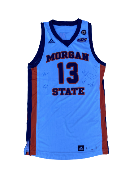 Troy Baxter Jr. Morgan State Basketball SIGNED Game Worn Jersey (Size L)