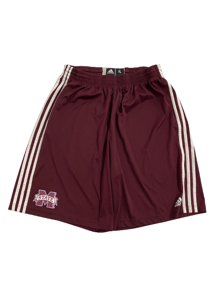 Colby Cox Mississippi State Football Team-Issued Shorts (Size XL)