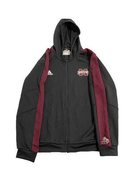 Colby Cox Mississippi State Football Team-Issued Zip-Up Jacket (Size XL)