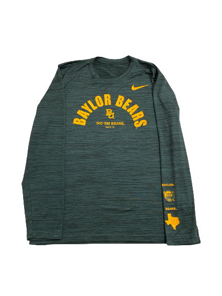 NaLyssa Smith Baylor Basketball Team Issued Long Sleeve Workout Shirt (Size M)