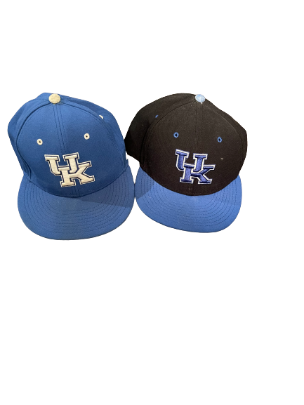 Gunnar McNeill Kentucky Baseball Set of (2) Game Worn Hats