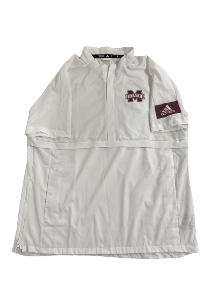 Colby Cox Mississippi State Football Team-Issued Short Sleeve Quarter-Zip Jacket (Size L)