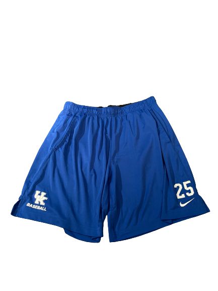 Gunnar McNeill Kentucky Baseball Team Issued Workout Shorts with Number (Size XL)