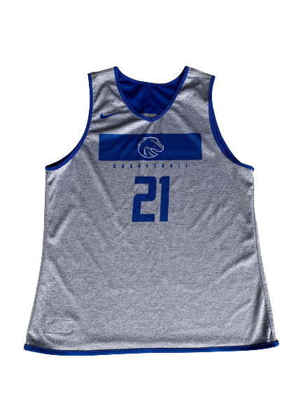 Derrick Alston Jr. Boise State Basketball Player Exclusive Reversible Practice Jersey (Size L)