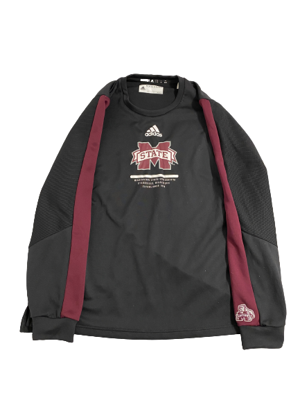 Colby Cox Mississippi State Football Team-Issued Crewneck (Size XL)