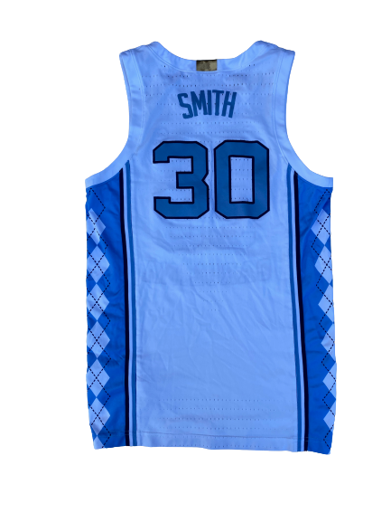 K.J. Smith North Carolina Basketball 2017-2018 Game Issued Uniform Set