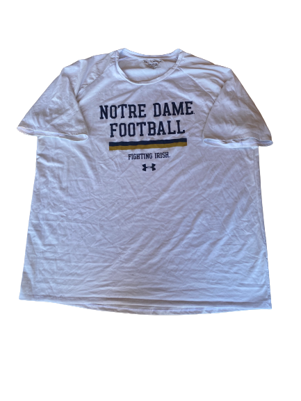 Aaron Banks Notre Dame Football Team Issued Workout Shirt (Size 3XL)