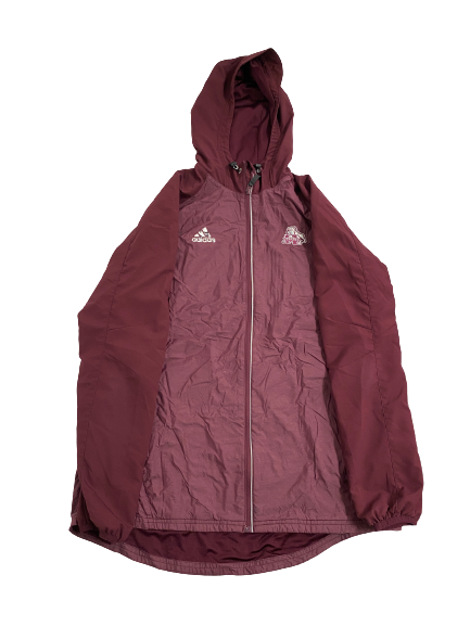 Colby Cox Mississippi State Football Team-Issued Zip-Up Jacket (Size L)
