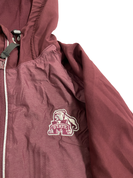 Colby Cox Mississippi State Football Team-Issued Zip-Up Jacket (Size L)