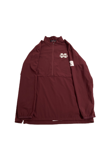 Colby Cox Mississippi State Football Team-Issued 1/4 Zip Jacket (Size L)