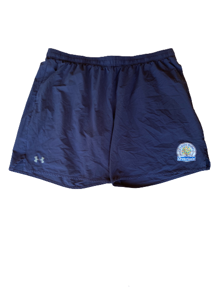 Aaron Banks Notre Dame Football Team Issued Citrus Bowl Workout Shorts (Size 3XL)