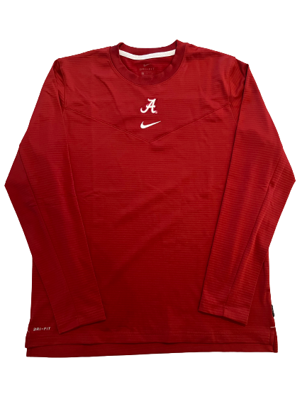 Jaden Shackelford Alabama Basketball Team Issued Long Sleeve Waffle Crewneck Pullover (Size L)