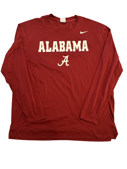 Jaden Shackelford Alabama Basketball Team Exclusive Long Sleeve Pre-Game Warm-Up / Bench Shirt (Size L)
