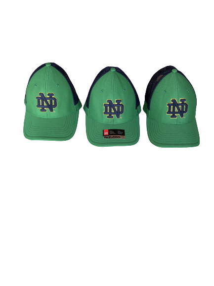 Aaron Banks Notre Dame Football Team Issued Lot of 3 Hats