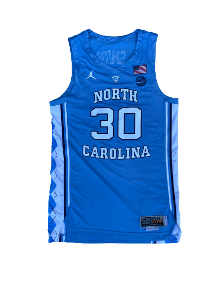 K.J. Smith North Carolina Basketball 2018-2019 Game Worn Jersey (Size 44)