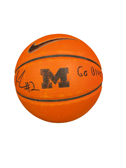 Isaiah Livers SIGNED Official Michigan Basketball Game Ball