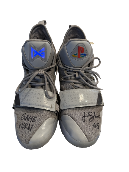 Jaden Shackelford Alabama Basketball SIGNED & INSCRIBED GAME WORN Paul George X PlayStation Shoes (Size 14)