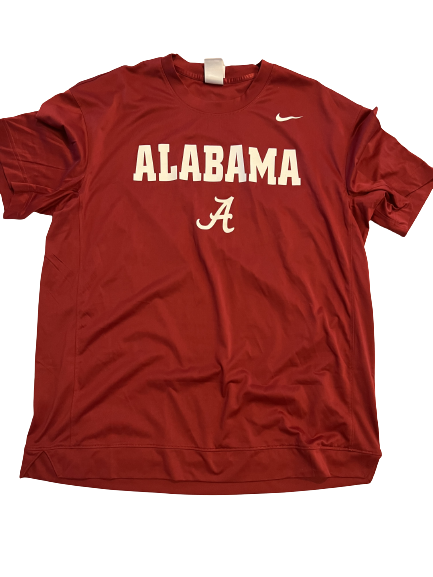 Jaden Shackelford Alabama Basketball Team Exclusive Short Sleeve Pre-Game Warm-Up / Bench Shirt (Size L)