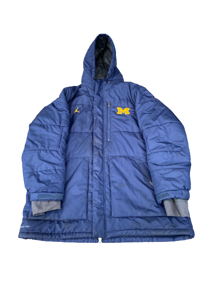 Stephen Spanellis Michigan Football Team Exclusive Winter Jacket (Size 3XL)