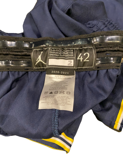 Isaiah Livers Michigan Basketball 2020-2021 (SENIOR SEASON) Game Worn Shorts (Size 42)