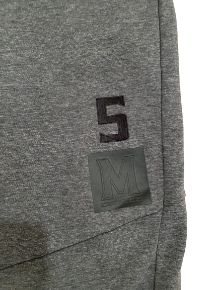 Shaq Smith Maryland Football Player-Exclusive Sweatpants With Number (Size XL)