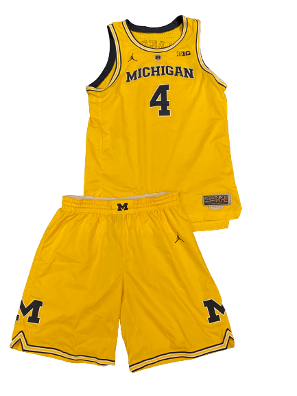Isaiah Livers Michigan Basketball 2018-2019 (Sophomore Season) Game Worn Uniform Set (NCAA TOURNAMENT - SWEET 16)