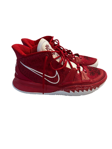 Jaden Shackelford Alabama Basketball SIGNED & INSCRIBED GAME WORN Nike Kyrie Shoes (Size 13)