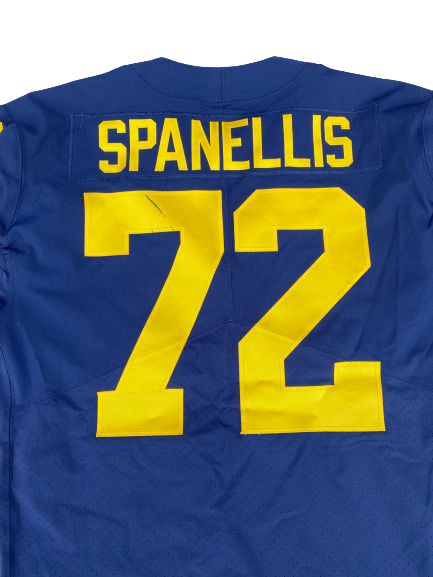 Stephen Spanellis Michigan Football Game Worn 2018 Peach Bowl Jersey
