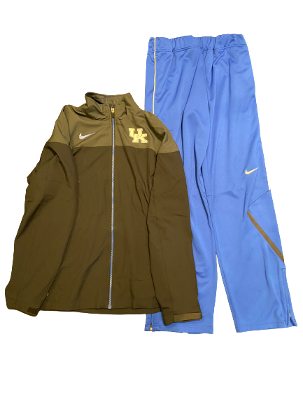 Kaz Brown Kentucky Volleyball Jacket/Sweatpants (Size L)