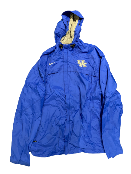 Kaz Brown Kentucky Volleyball Team Issued Rain Coat (Size L)