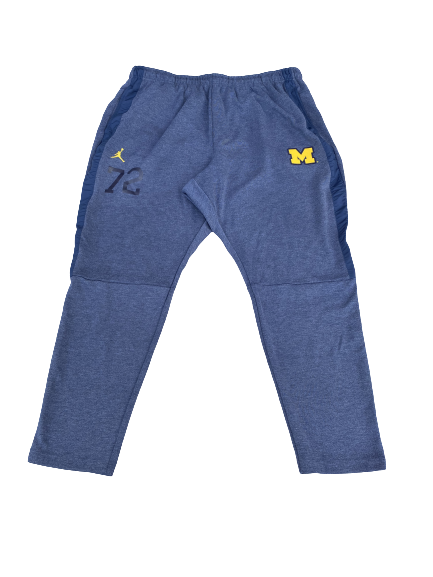 Stephen Spanellis Michigan Football Team Exclusive Sweatpants with Number (Size 3XL)