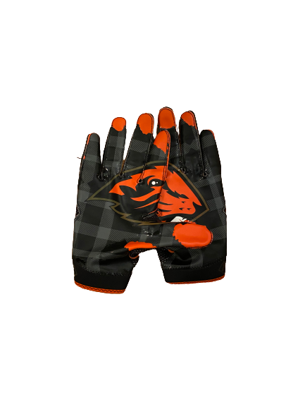 Bright Ugwoegbu Oregon State Game Worn Player Exclusive Football Gloves