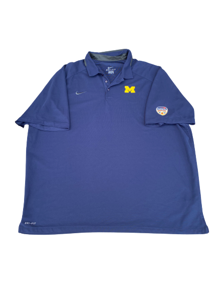 Stephen Spanellis Michigan Football Team Exclusive Orange Bowl Polo (Size 3XL)