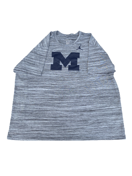 Stephen Spanellis Michigan Football Team Issued Workout Shirt (Size 3XL)